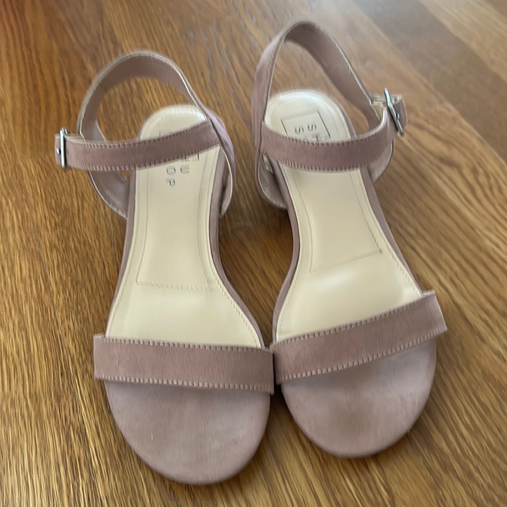Shu Shop Blush colored sandals